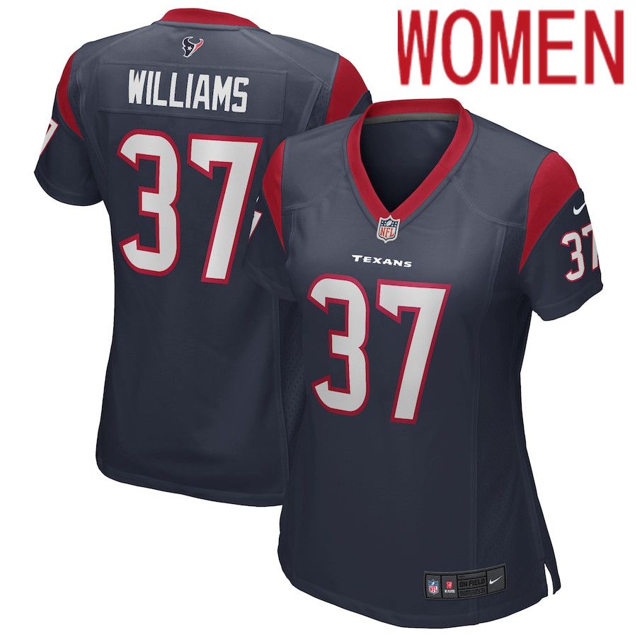 Women Houston Texans #37 Domanick Williams Nike Navy Game Retired Player NFL Jersey